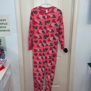 Pink and Cheetah heart onesie